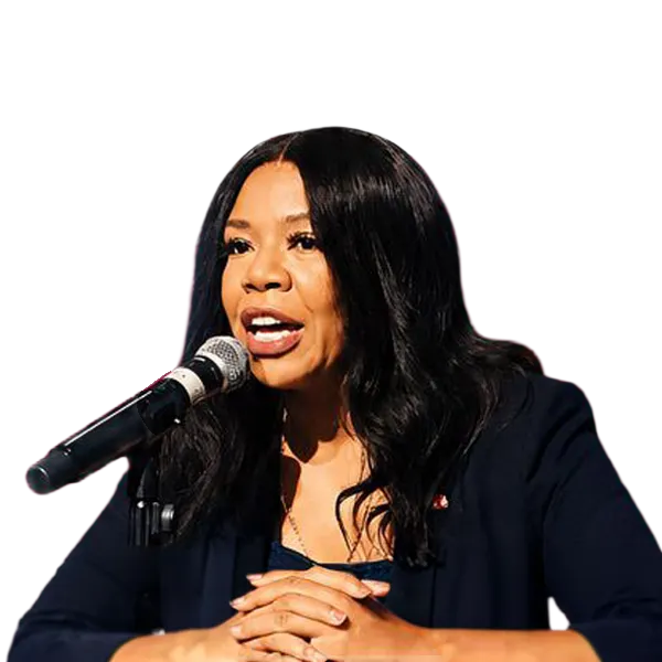 Te Brown speaking at a campaign event